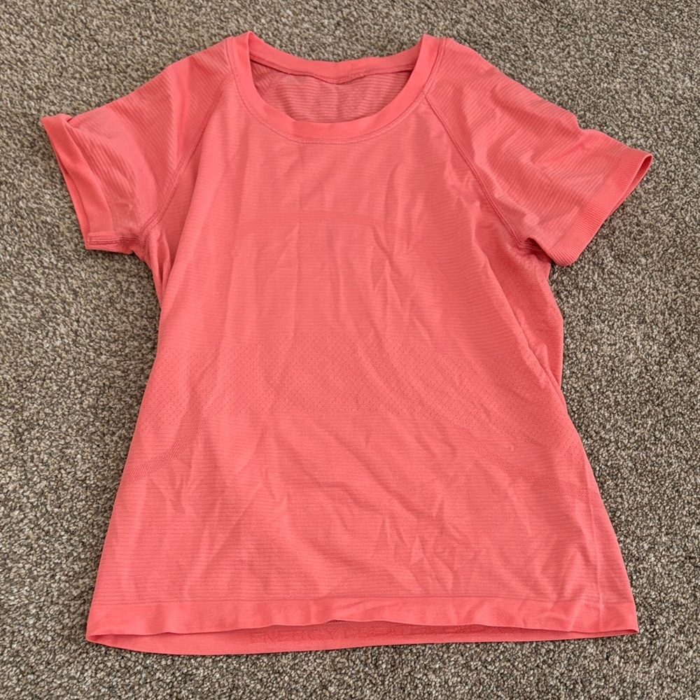 Lululemon Athletica Coral Short Sleeve Tee